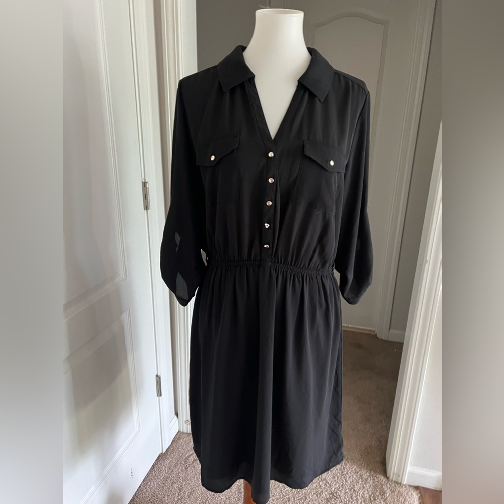 Plus Size 1X Black Dress